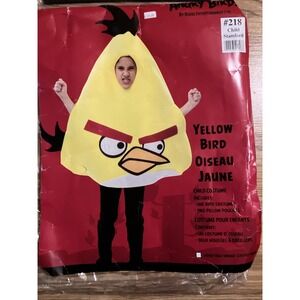 Youth OSFM ANGRY Birds YELLOW BIRD COSTUME New 3pc Suit & 2 Pillow Pouches ROVIO
